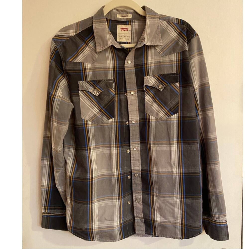 Levi Standard Fit Western Shirt Size S Western Button Snaps